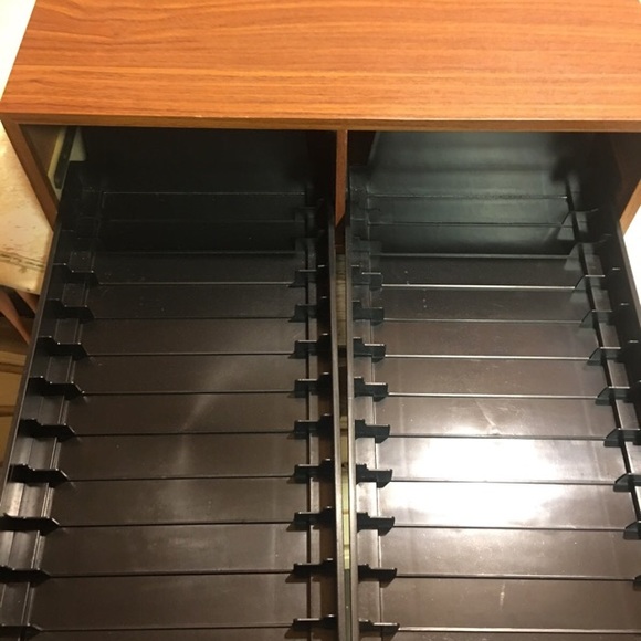 Accessories Vintage Vhs Tape Holder 2 Drawer Storage Case